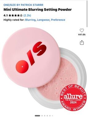 One/Size mini blurring setting powder Ultra Pink